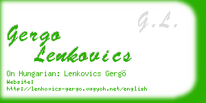 gergo lenkovics business card