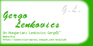 gergo lenkovics business card